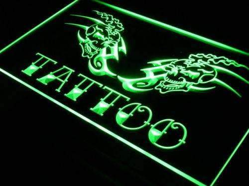 Tattoo Skulls LED Light Sign - Way Up Gifts