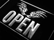 Tattoo Skulls Open LED Light Sign - LED Gift Works