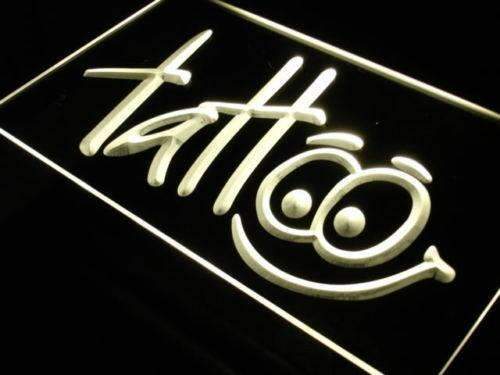 Tattoo Smiley Face LED Light Sign - LED Gift Works