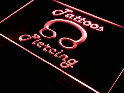 Tattoos Piercing LED Light Sign - LED Gift Works