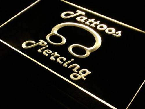 Tattoos Piercing LED Light Sign - LED Gift Works