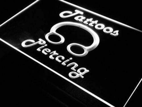 Tattoos Piercing LED Light Sign - LED Gift Works