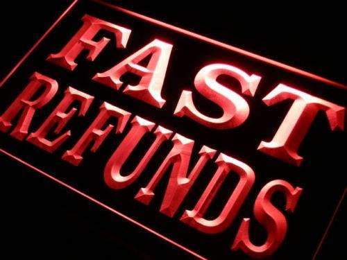 Tax Services Fast Refunds LED Light Sign - LED Gift Works