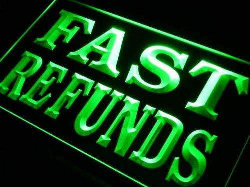 Tax Services Fast Refunds LED Light Sign - Way Up Gifts