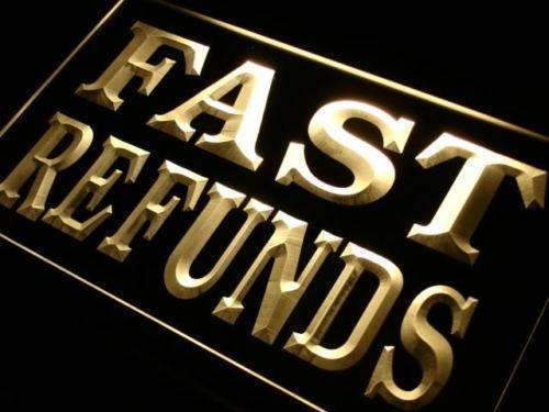 Tax Services Fast Refunds LED Light Sign - LED Gift Works