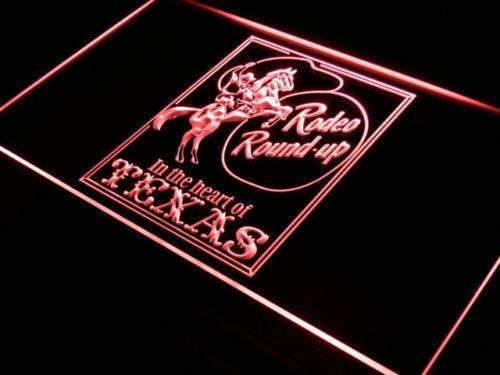 Texas Cowboy Rodeo LED Light Sign - LED Gift Works
