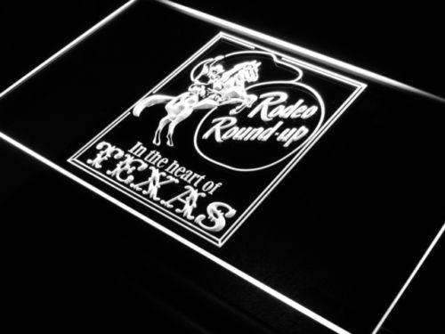 Texas Cowboy Rodeo LED Light Sign - LED Gift Works