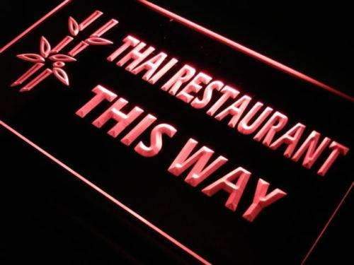Thai Restaurant This Way LED Light Sign - LED Gift Works