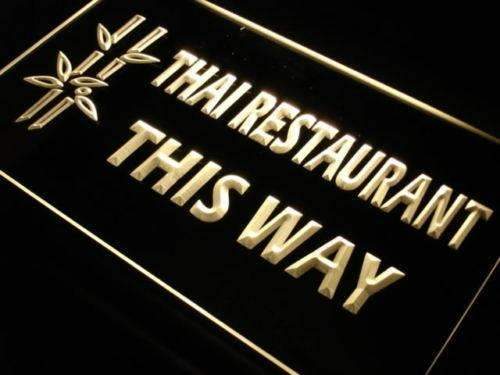 Thai Restaurant This Way LED Light Sign - Way Up Gifts