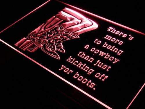 There's More to Being a Cowboy LED Light Sign - Way Up Gifts