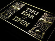 Tiki Bar is Open LED Light Sign - LED Gift Works