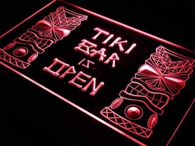 Tiki Bar is Open LED Light Sign - LED Gift Works