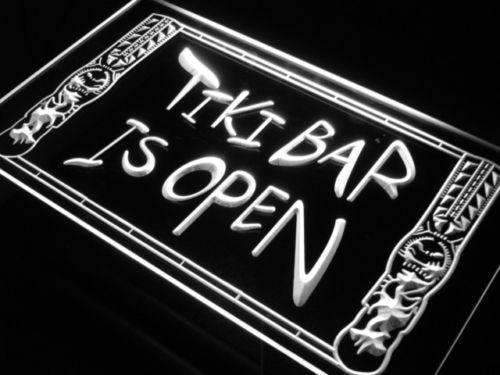 Tiki Bar Open Decor LED Light Sign - Way Up Gifts