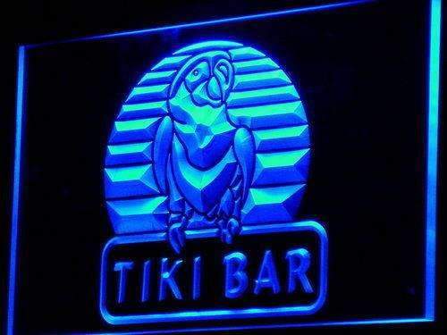 Tiki Bar Parrot II LED Light Sign - Way Up Gifts