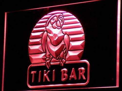 Tiki Bar Parrot II LED Light Sign - Way Up Gifts