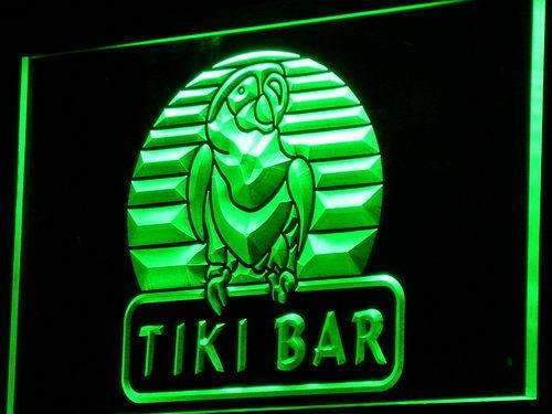 Tiki Bar Parrot II LED Light Sign - Way Up Gifts