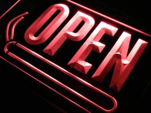 Tobacco Store Open LED Light Sign - LED Gift Works