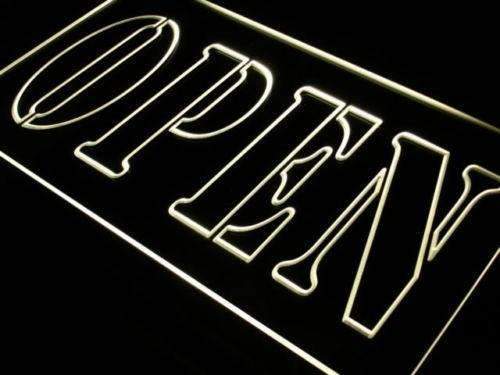 Unique Open LED Light Sign - LED Gift Works