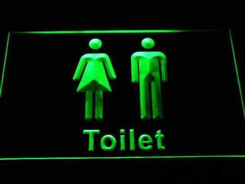 Unisex Toilet Restroom LED Light Sign - LED Gift Works