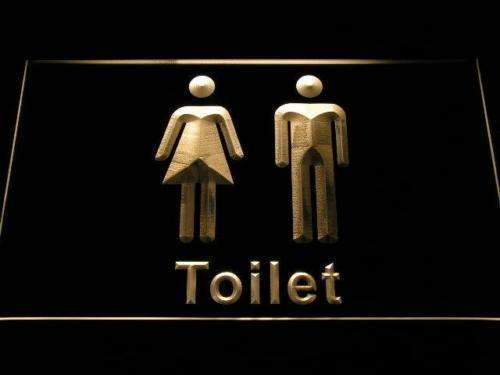 Unisex Toilet Restroom LED Light Sign - LED Gift Works