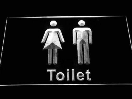 Unisex Toilet Restroom LED Light Sign - LED Gift Works