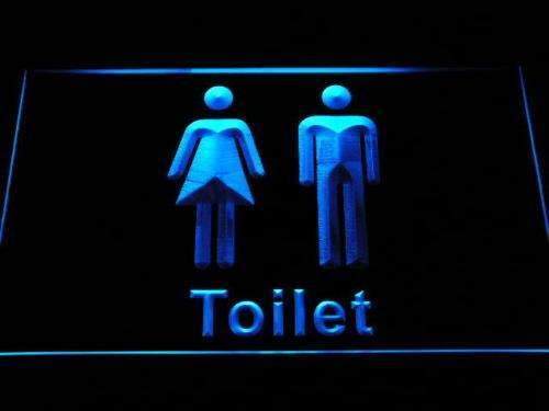Unisex Toilet Restroom LED Light Sign - LED Gift Works