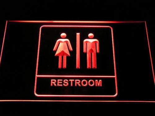 Unisex Washroom Restroom LED Light Sign - LED Gift Works