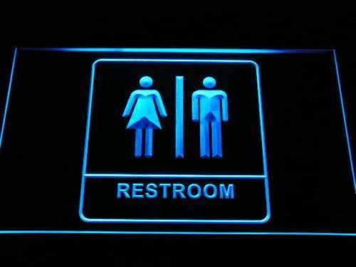 Unisex Washroom Restroom LED Light Sign - LED Gift Works
