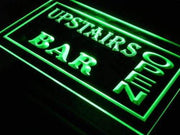 Upstairs Bar Open LED Light Sign - LED Gift Works