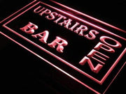 Upstairs Bar Open LED Light Sign - LED Gift Works