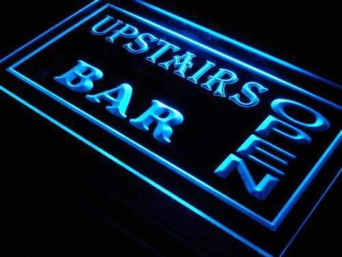 Upstairs Bar Open LED Light Sign - Way Up Gifts