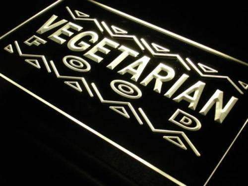 Vegetarian Food LED Light Sign - Way Up Gifts