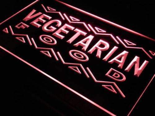 Vegetarian Food LED Light Sign - LED Gift Works