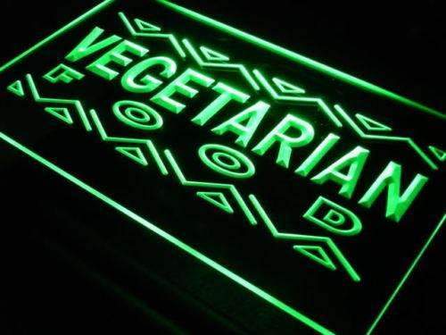 Vegetarian Food LED Light Sign - LED Gift Works