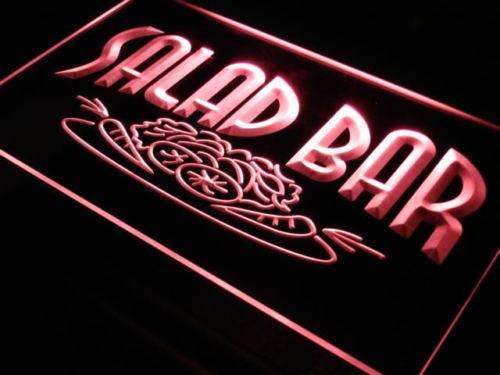 Vegetarian Salad Bar LED Light Sign - LED Gift Works