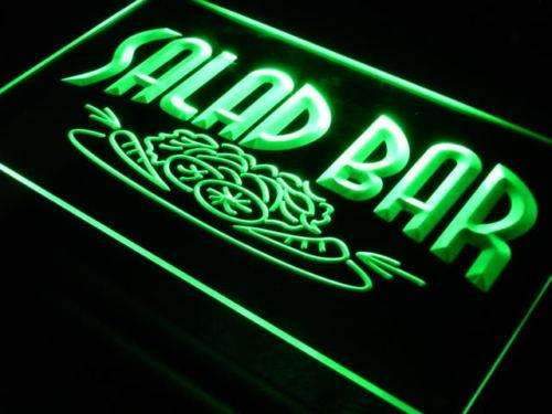 Vegetarian Salad Bar LED Light Sign - LED Gift Works