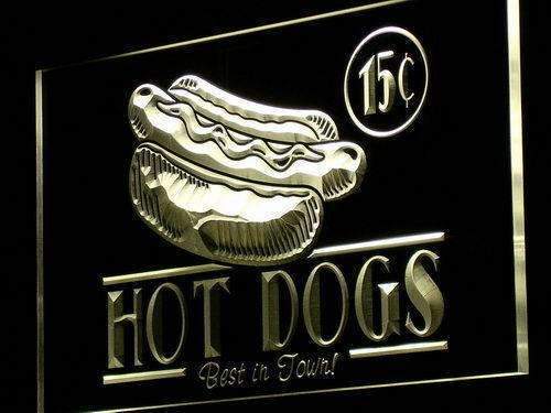 Vintage Hot Dogs LED Light Sign - LED Gift Works