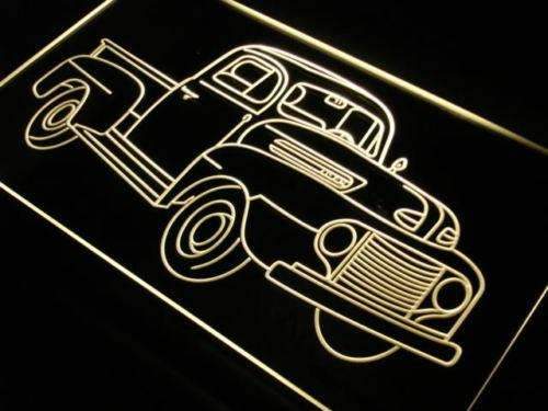 Vintage Truck Collection LED Light Sign - Way Up Gifts