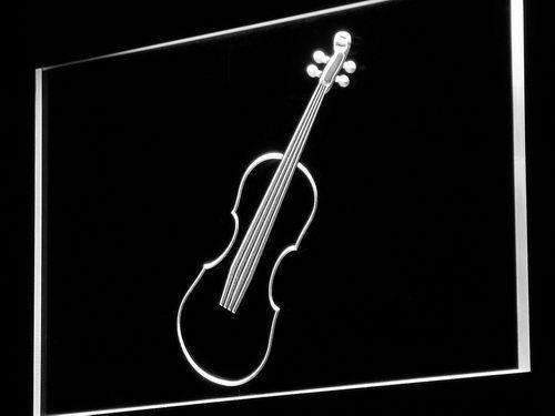 Violin Instruments Lessons LED Light Sign - LED Gift Works