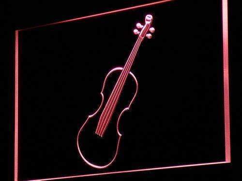 Violin Instruments Lessons LED Light Sign - LED Gift Works