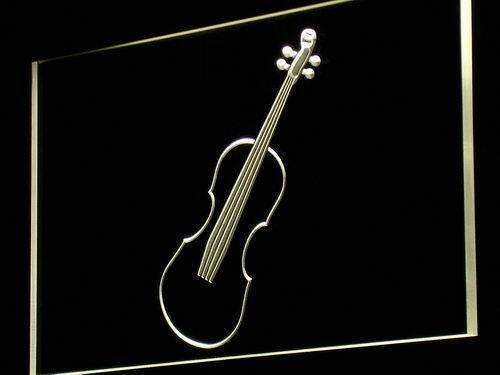 Violin Instruments Lessons LED Light Sign - LED Gift Works