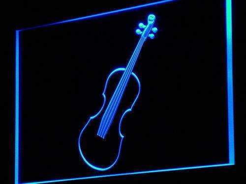 Violin Instruments Lessons LED Light Sign - LED Gift Works