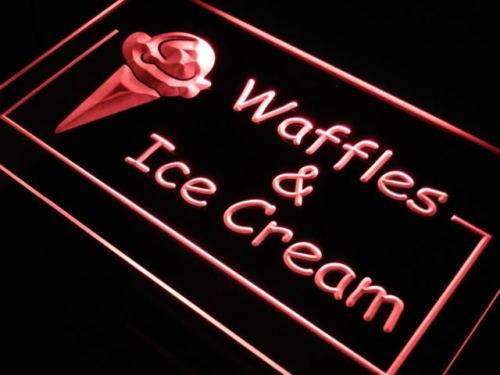 Waffles Ice Cream LED Light Sign - Way Up Gifts