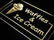 Waffles Ice Cream LED Light Sign - LED Gift Works