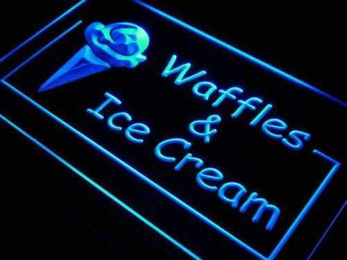 Waffles Ice Cream LED Light Sign - LED Gift Works