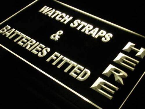 Watch Straps Batteries Fitted LED Light Sign - LED Gift Works