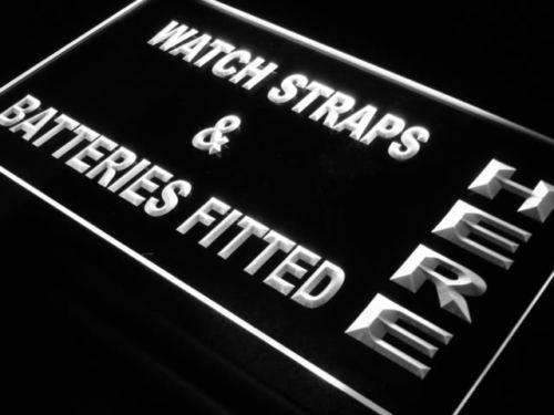 Watch Straps Batteries Fitted LED Light Sign - LED Gift Works