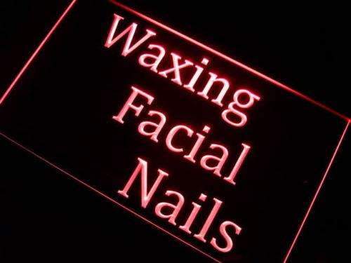 Waxing Facial Nails LED Light Sign - Way Up Gifts