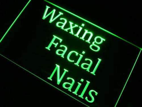 Waxing Facial Nails LED Light Sign - Way Up Gifts