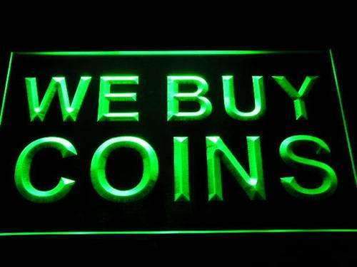 We Buy Coins LED Light Sign - LED Gift Works